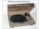 Lenco L 833 DD Bedienungsanleitung