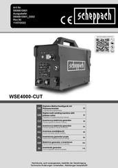 Scheppach WSE4000-CUT Original Bedienungsanleitung