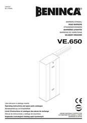 Beninca VE.650 Betriebsanleitung Und Ersatzteileliste