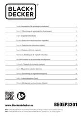 Black & Decker BE0EP3201 Übersetzung Der Ursprünglichen Gebrauchsanleitung
