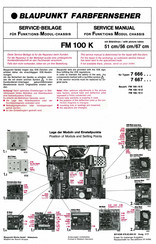Blaupunkt FM 100 K Service-Beilage