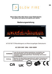 Glow Fire Warm Glow Ultra Slim Serie Bedienungsanleitung