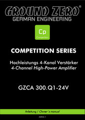Ground Zero COMPETITION SERIE Anleitung