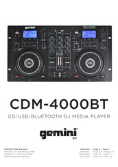 Gemini CDM-4000BT Bedienungshandbuch