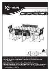 Aosom Outsunny 84G-694V70 Bedienungsanleitung