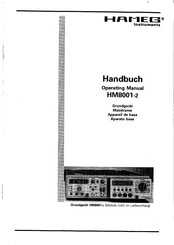 Hameg Instruments HM8001-2 Handbuch