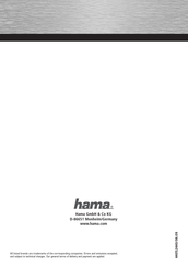Hama Emerging Bedienungsanleitung