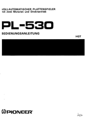 Pioneer PL-530 Bedienungsanleitung