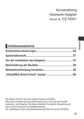 Panasonic CZ-TAW1 Kurzanleitung