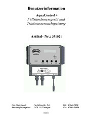 Graf 351021 Benutzerinformation