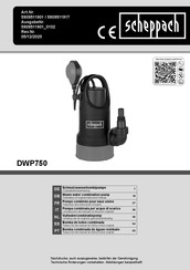 Scheppach DWP750 Originalbetriebsanleitung