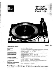 Dual 1209 Serviceanleitung