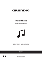 Grundig DTR 7100 2.1 DAB+ WEB CD Bedienungsanleitung