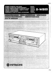 Hitachi D-W800 Bedienungsanleitung