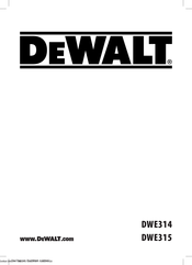 DeWalt DWE314 Originalanweisungen