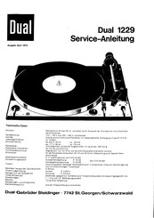 Dual 1229 Serviceanleitung