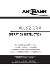 ANSMANN ALCS 2-24 A Bedienungsanleitung