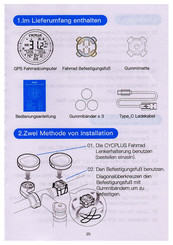 Cycplus M2 Bedienungsanleitung