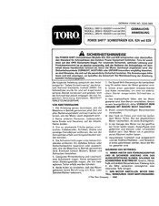 Toro Power Shift 824 Gebrauchsanweisung