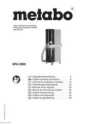 Metabo SPA 2002 Originalbetriebsanleitung