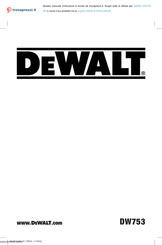 DeWalt DW753 Anweisungen