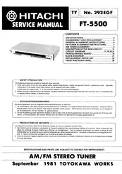 Hitachi FT-5500 Serviceanleitung