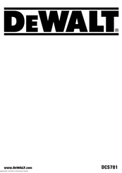 DeWalt DCS781 Originalanweisungen