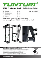 Tunturi RC20 Pro Power Rack-Ball Pull-Up Grips Benutzerhandbuch