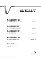 VOLTCRAFT MT-52 Bedienungsanleitung