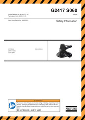 Atlas Copco A4350001 Sicherheitsinformationen