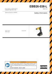 Atlas Copco A4350001 Sicherheitsinformationen