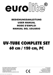 EuroLite UV-TUBE COMPLETE SET Benutzerhandbuch