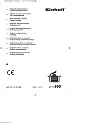 EINHELL BT-TC 600 Originalbetriebsanleitung