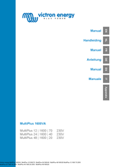 Victron energy MultiPlus 1600VA Handbuch
