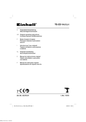 EINHELL TE-CD 18/2 Li-i Originalbetriebsanleitung