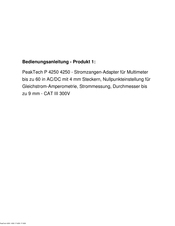 PeakTech 4250 Betriebsanleitung