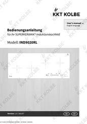 Kkt Kolbe SET865IND Benutzerhandbuch