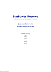 SunPower RESERVE-INV-1-P5-L1-INT Schnellinstallationsanleitung