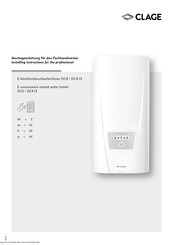 clage DCX 13 Installationsanleitung Für Fachkräfte