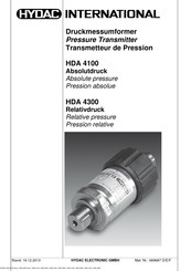 HYDAC HDA 4300 Handbuch