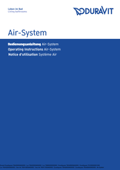 Duravit AIRSYSTEM Bedienungsanleitung
