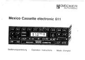 Becker Mexico Cassette electronic 611 Bedienungsanleitung