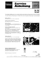 Grundig TK 847 Serviceanleitung