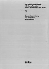 Braun P 1 Gebrauchsanweisung