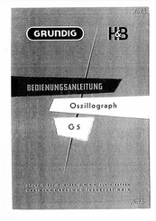 Grundig H&B G5 Bedienungsanleitung