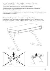 Mca Furniture BUKAREST 40177WE9 Bedienungsanleitung