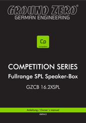 Ground Zero COMPETITION SERIE Anleitung