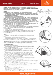 Vaude Space II Kurzanleitung