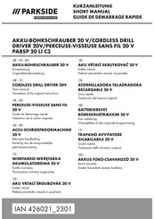 Parkside Performance PABSP 20 Li C3 Kurzanleitung