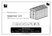 Palram Skylight Shed Montageanleitung